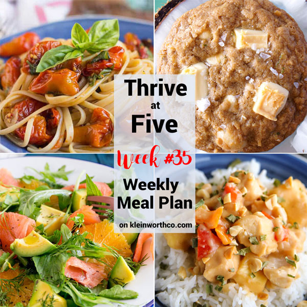 Thrive at Five Meal Plan Week 35