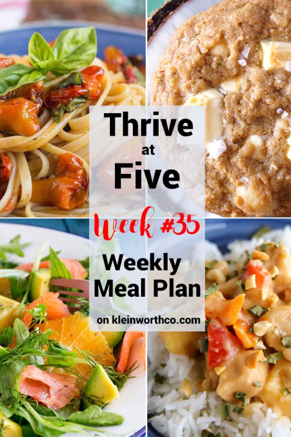 Thrive at Five Meal Plan Week 35