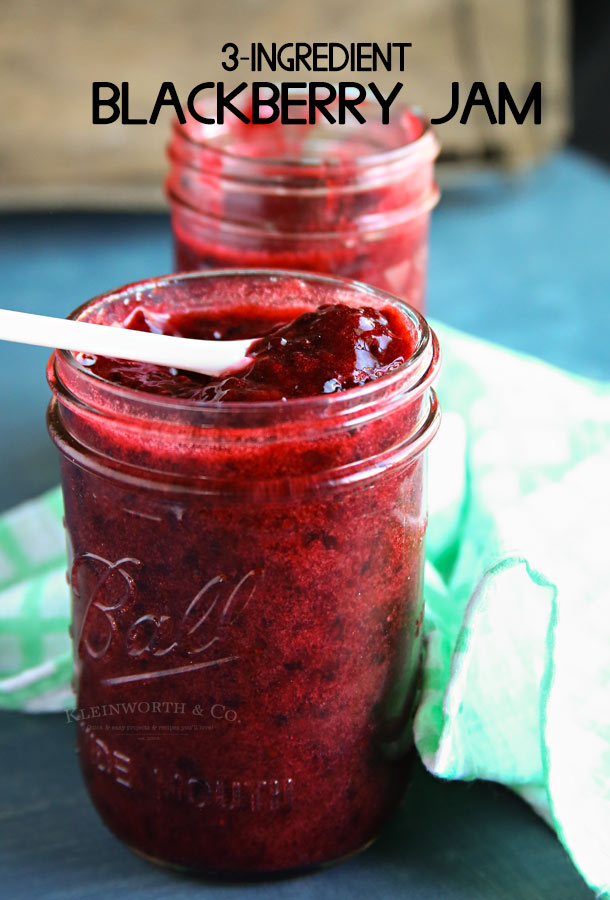 No cook 3-Ingredient Blackberry Jam