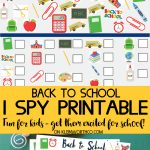 Back to School I Spy Printable