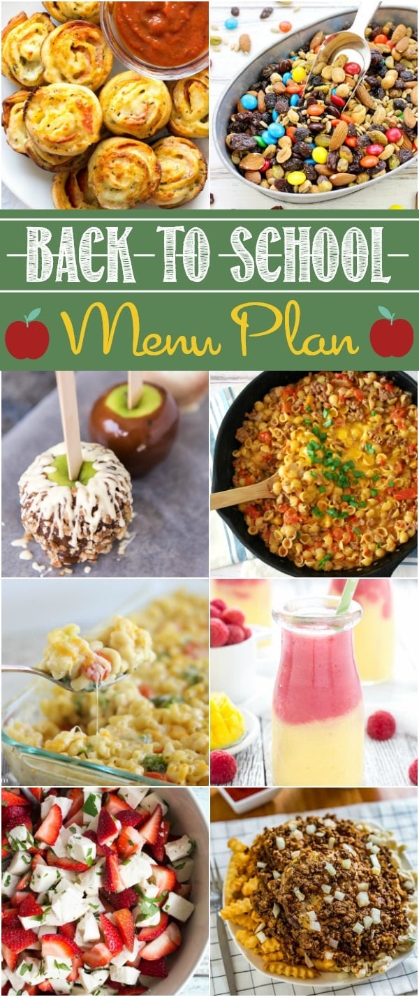 Back to School Kid Favorites Menu Plan