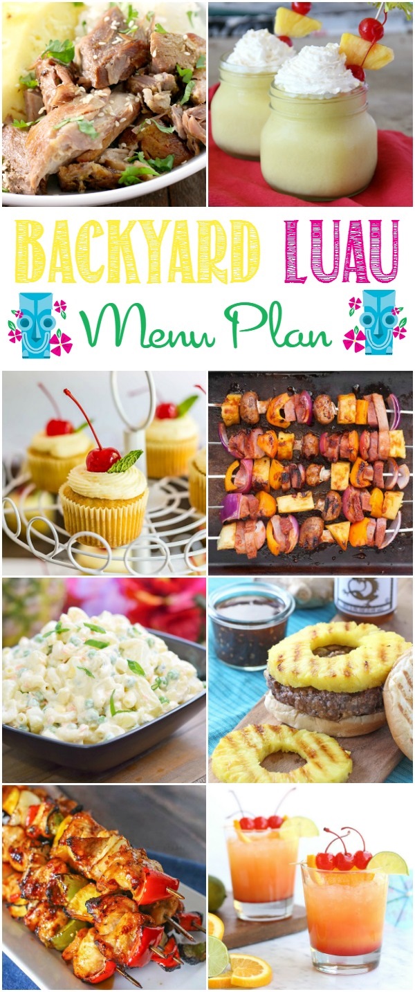 Backyard Luau Menu Plan