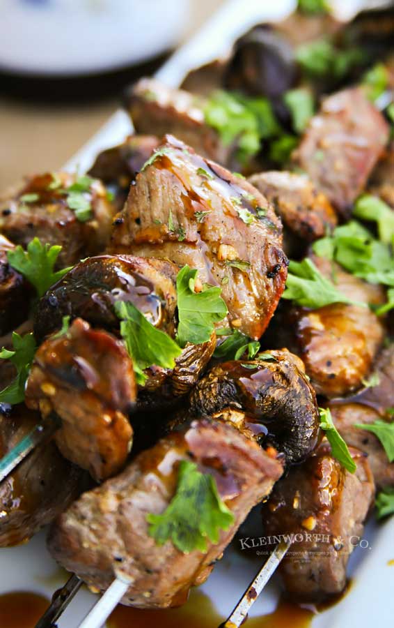 Beef & Mushroom Kabobs