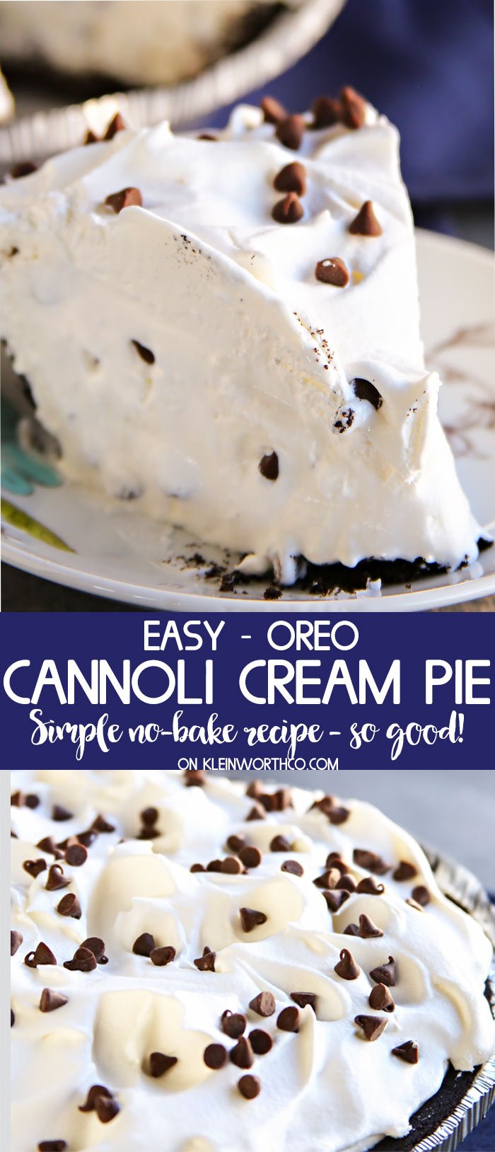 Easy Oreo Cannoli Cream Pie