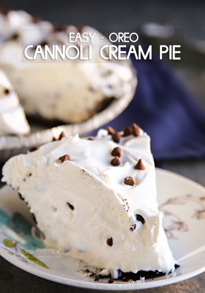 Easy Oreo Cannoli Cream Pie