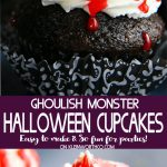 Ghoulish Monster Halloween Cupcakes