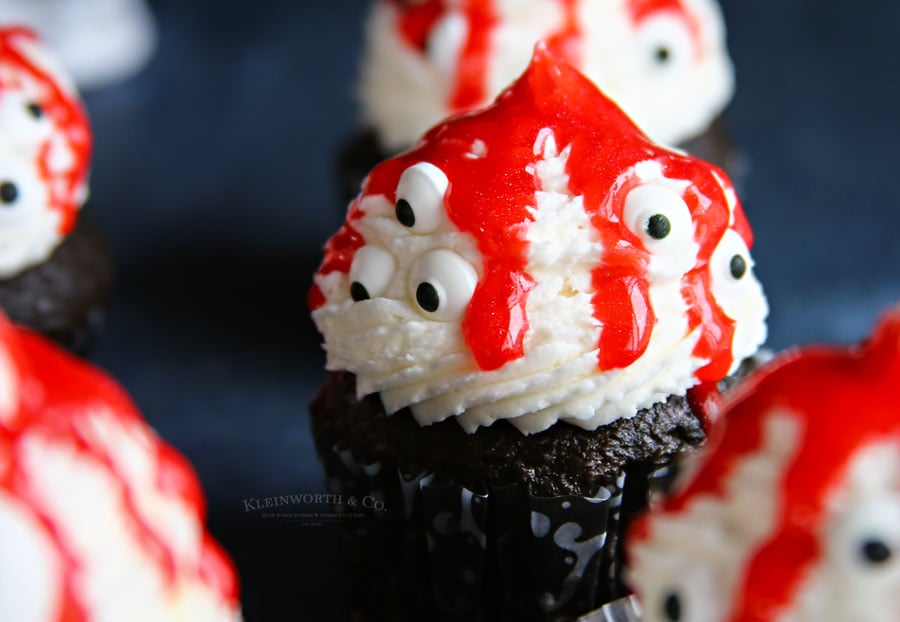 Spooky Ghoulish Monster Halloween Cupcakes