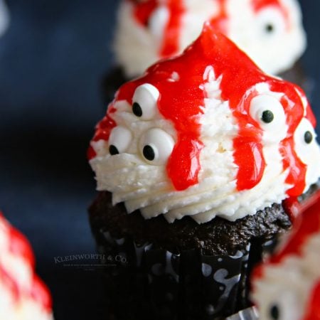 Ghoulish Monster Halloween Cupcakes