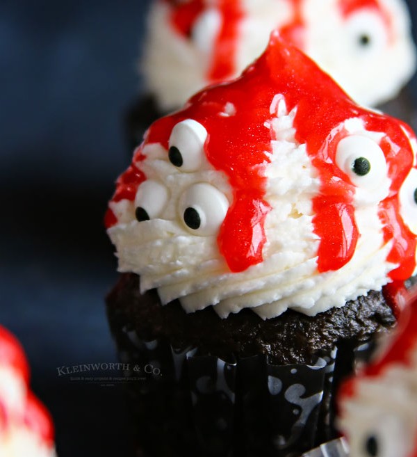 Spooky Ghoulish Monster Halloween Cupcakes