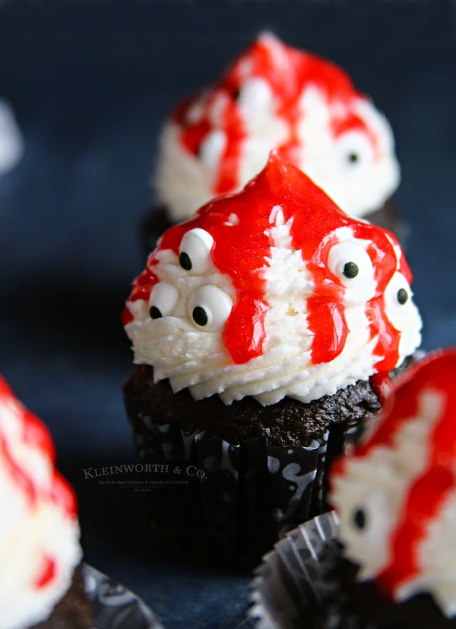 Ghoulish Monster Halloween Cupcakes recipe