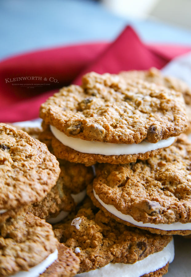 Oatmeal Cream Pie Cookies flourless oatmeal cookies