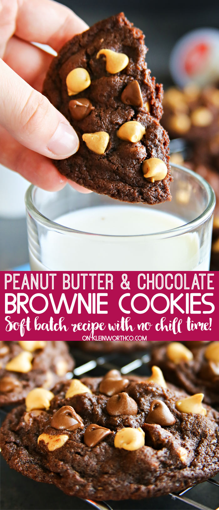 Peanut Butter Chocolate Brownie Cookies