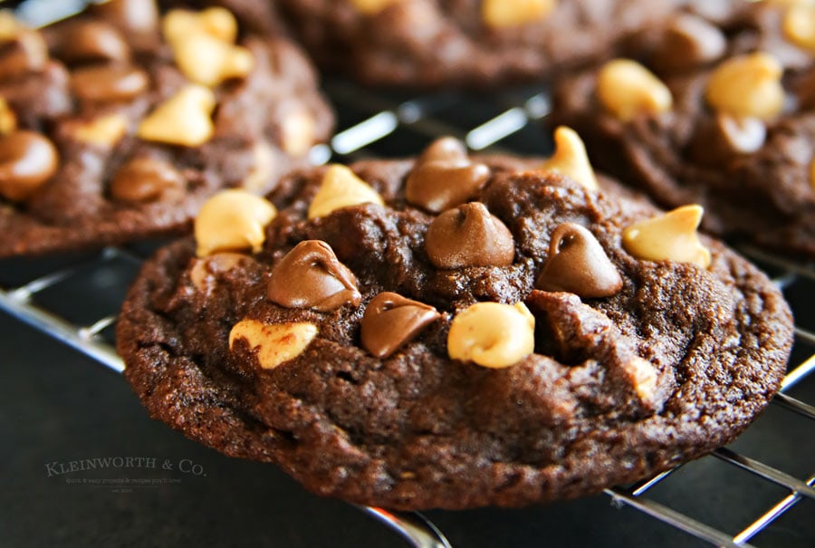 Peanut Butter Chocolate Brownie Cookies no chill