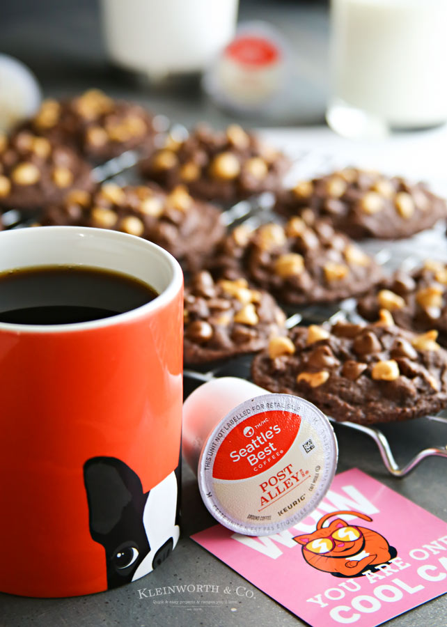 Coffee and Peanut Butter Chocolate Brownie Cookies