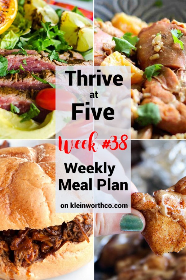 Thrive at Five Meal Plan Week 38