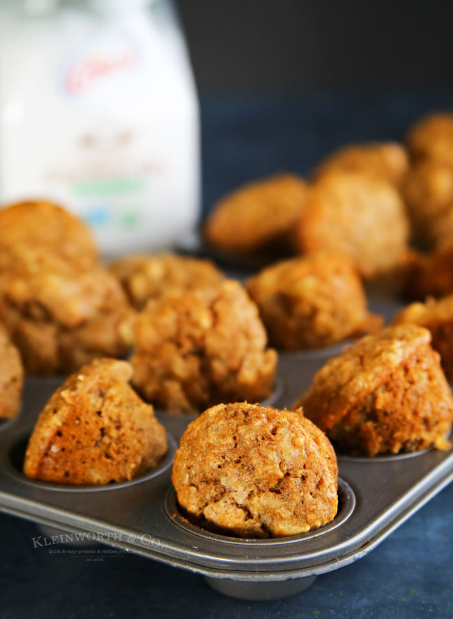 Banana Macadamia Nut Mini Muffins with coconut oil