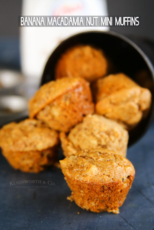 Banana Macadamia Nut Mini Muffins recipe