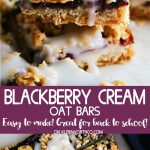 Blackberry Cream Oat Bars Skinny Dessert