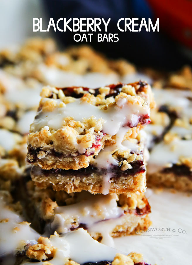 Blackberry Cream Oat Bars