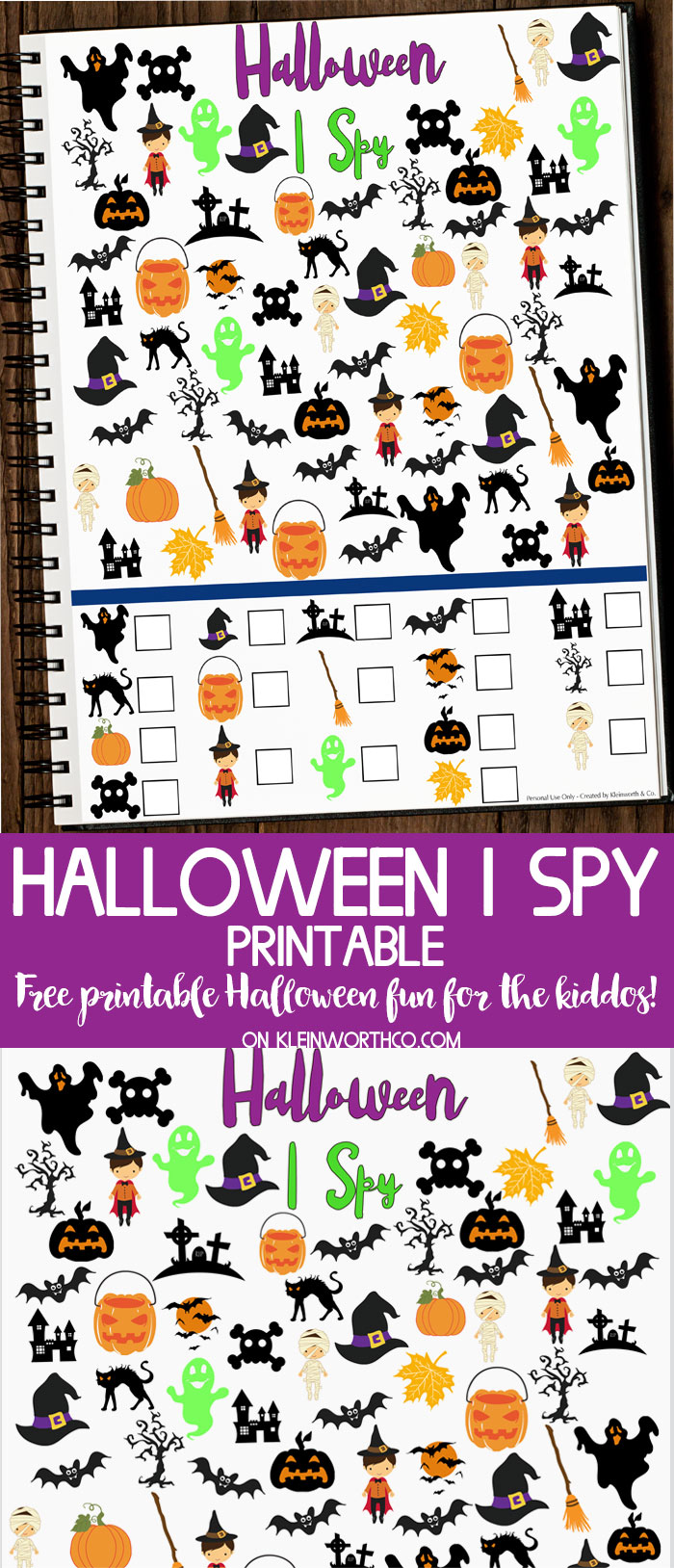 Free Halloween I Spy Printable for kids