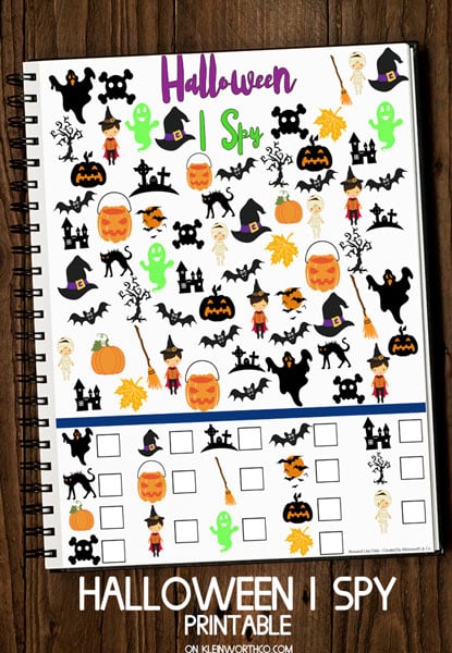 Free Halloween I Spy Printable