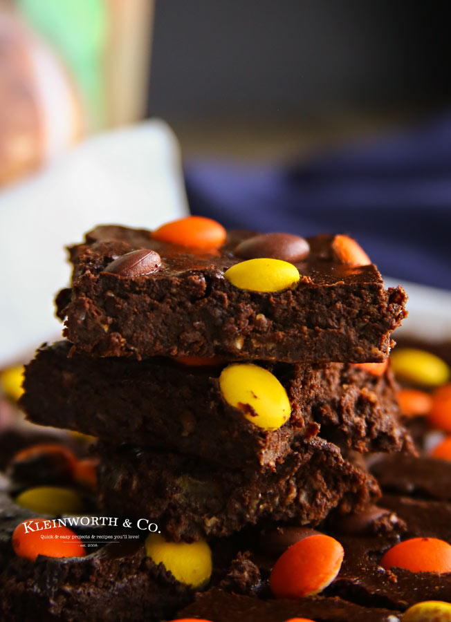 Peanut Butter Pieces Brownies no flour