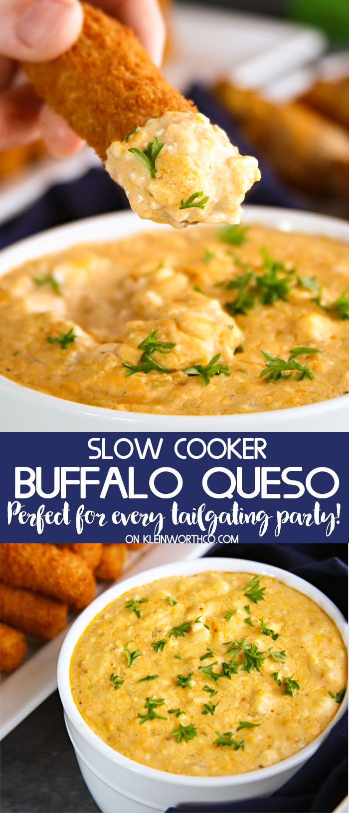 Slow Cooker Buffalo Queso Dip Recipe