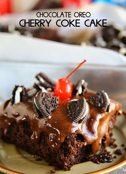 Chocolate Oreo Cherry Coke Cake