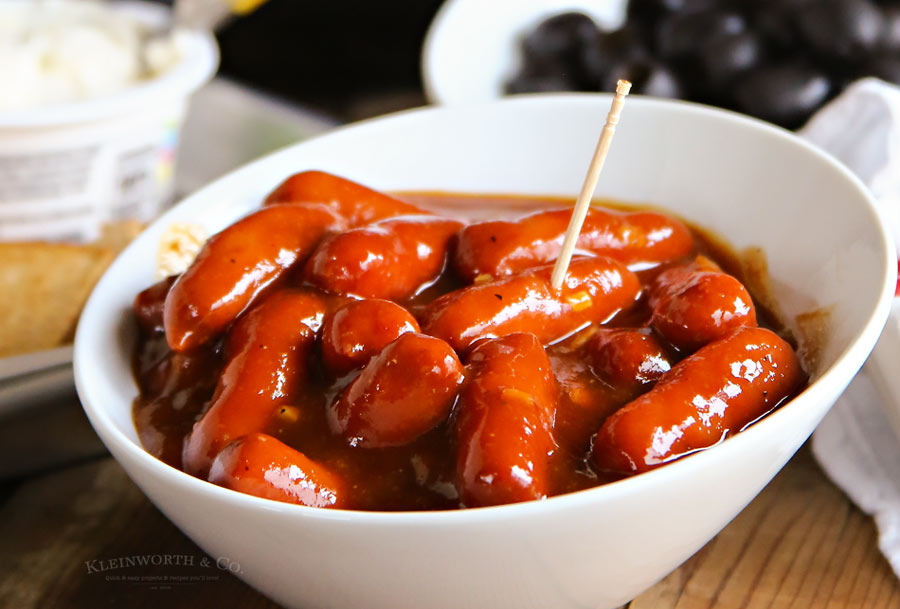 Easy Slow Cooker Garlic BBQ Smokies recipe