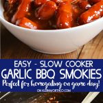 Easy Slow Cooker Garlic BBQ Smokies recipe