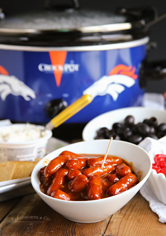 Easy Slow Cooker Garlic BBQ Smokies for game day