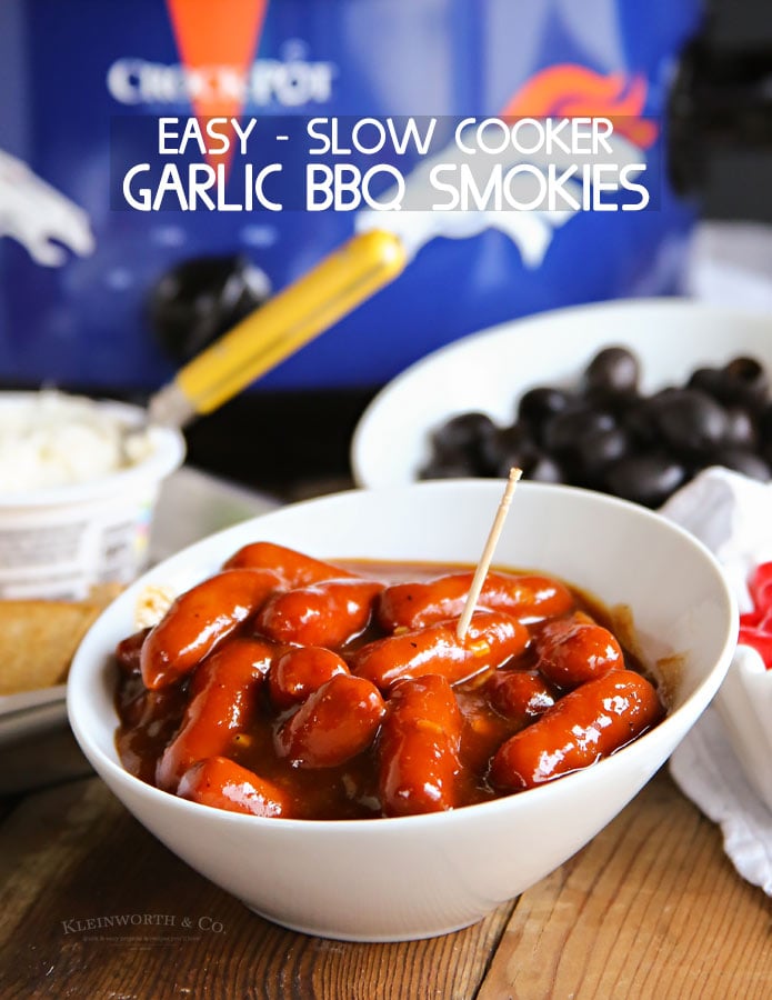 Easy Slow Cooker Garlic BBQ Smokies