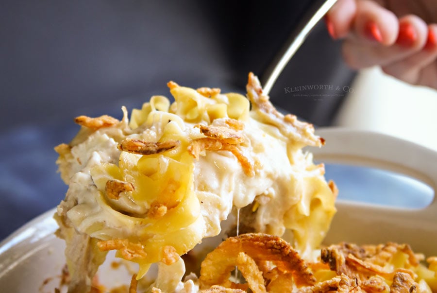 French Onion Chicken Noodle Casserole recipe