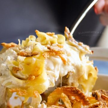 French Onion Chicken Noodle Casserole recipe