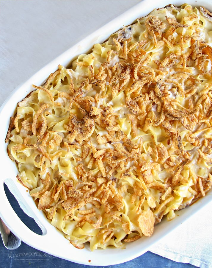 French Onion Chicken Noodle Casserole easy dinner idea