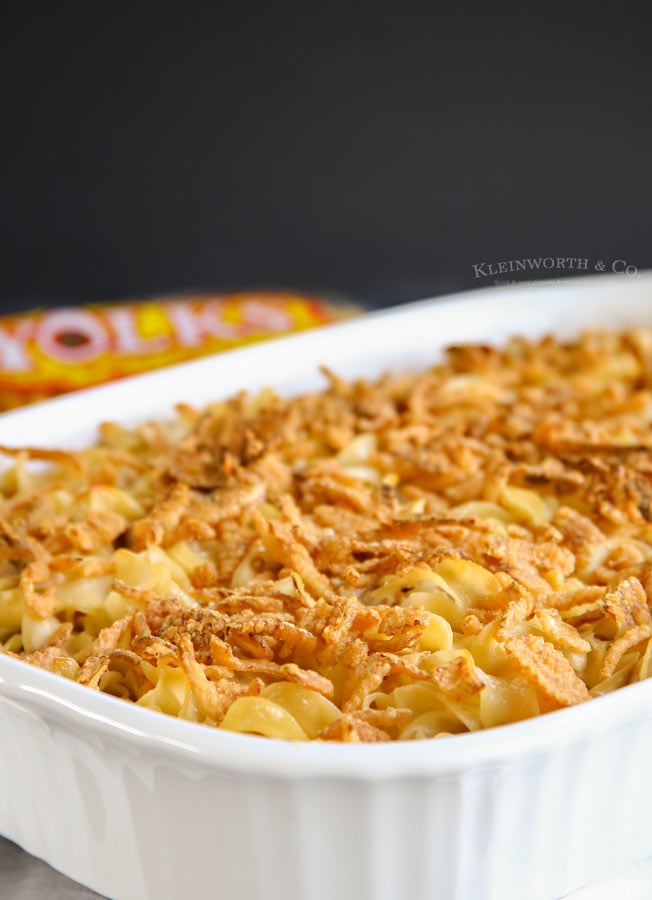 French Onion Chicken Noodle Casserole easy dinner recipe