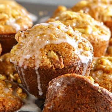 Glazed Sweet Potato Nut Muffins recipe