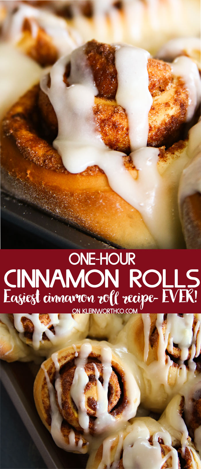 The BEST One Hour Cinnamon Rolls