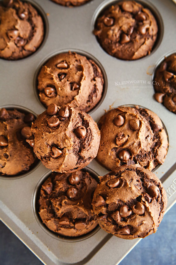 Peanut Butter Chocolate Pumpkin Muffins breakfast recipe