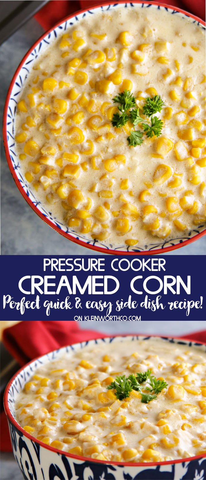 Pressure Cooker Creamed Corn instant pot recipe