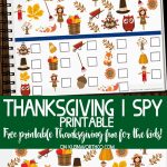 Free Thanksgiving I Spy Printable for kids on Thanksgiving