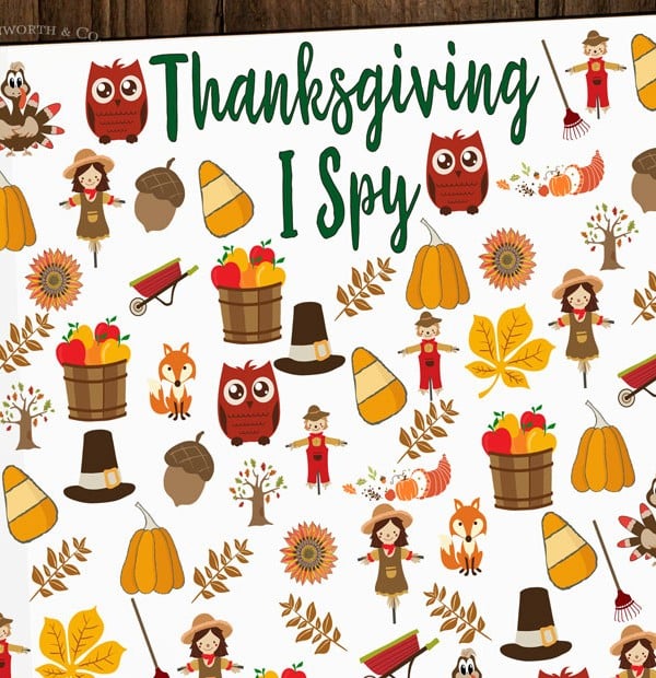 Free Thanksgiving I Spy Printable - thanksgiving activities