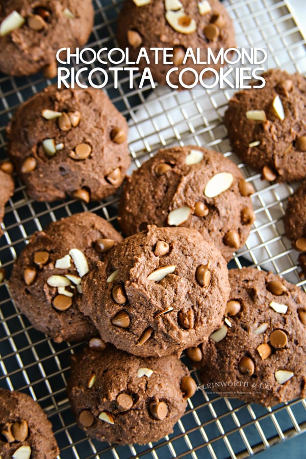 Chocolate Almond Ricotta Cookies