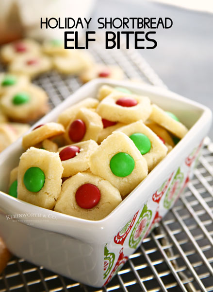 Holiday Shortbread Elf Bites