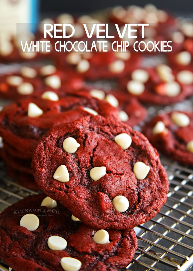 Red Velvet White Chocolate Chip Cookies