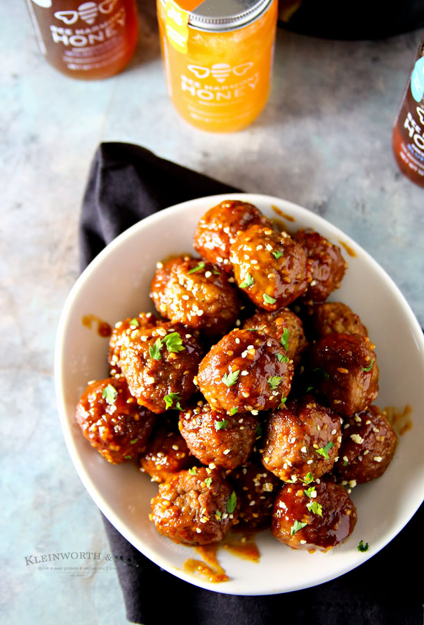 Slow Cooker Blueberry Honey Garlic Meatballs