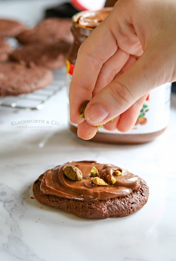 chocolate holiday cookies with Nutella