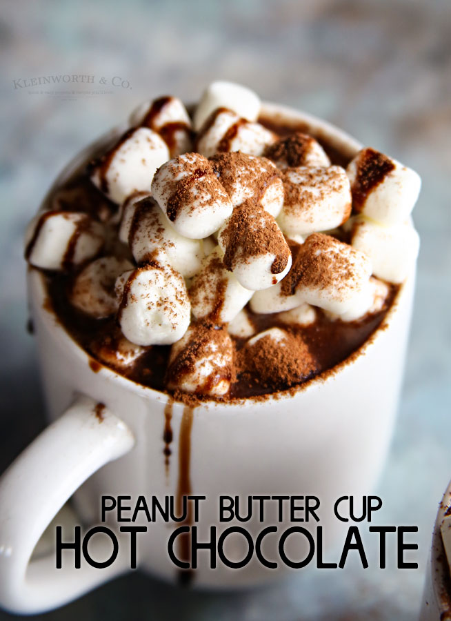 Peanut Butter Cup Slow Cooker Hot Chocolate