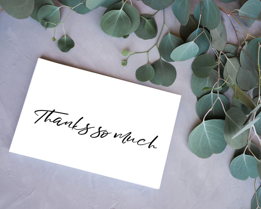 Black & White Thank You Cards - Free Printable