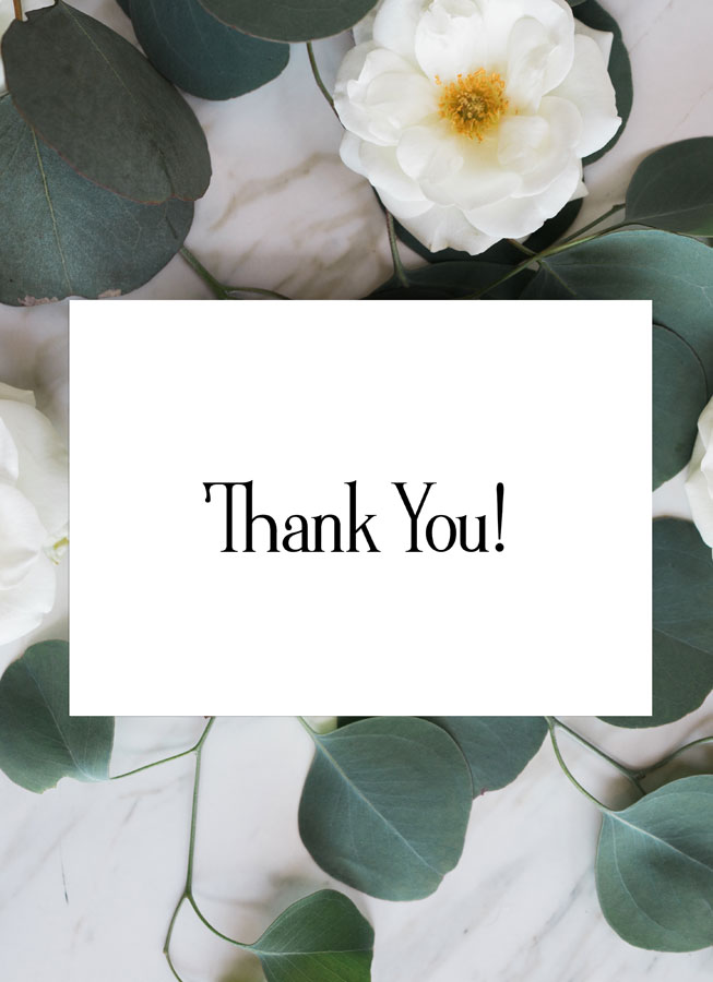 free Thank You cards